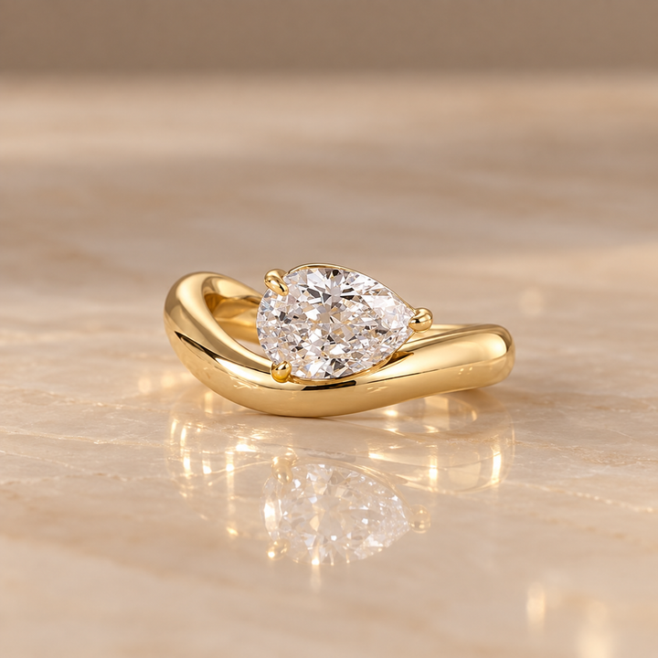 Pear Cut Stone Ring