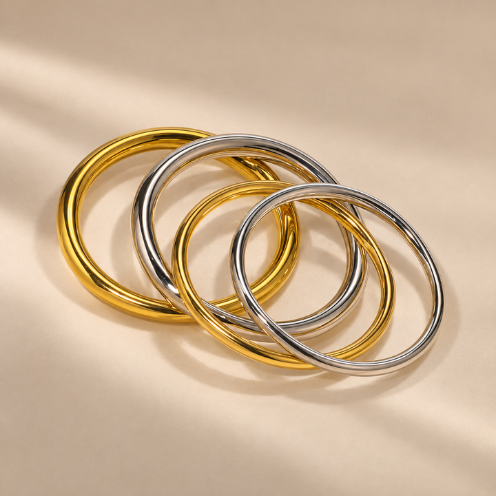 Minimalist Smooth Bangle Bracelet