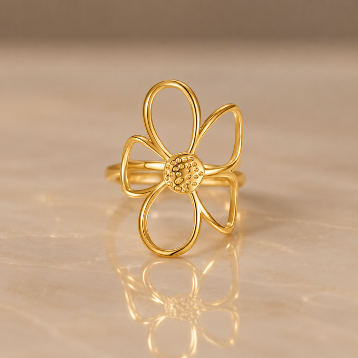 Golden Daisy Ring