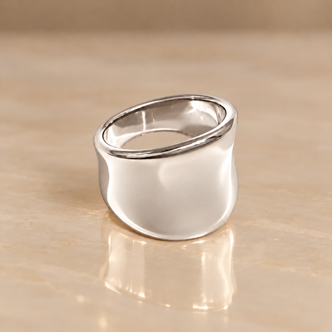 Sculptural Wave Statement Ring