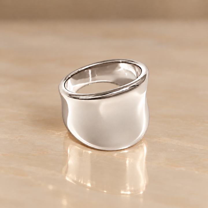 Sculptural Wave Statement Ring