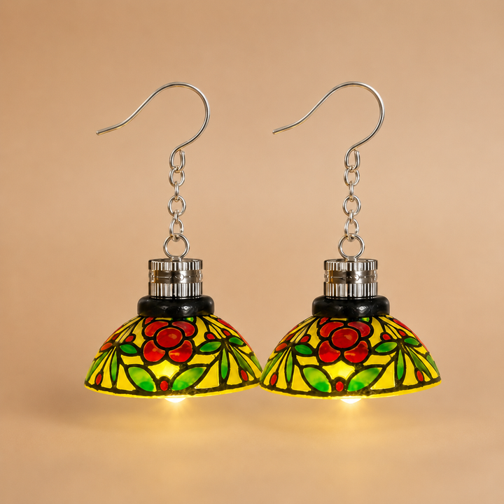 Colorful Tiffany Style Drop Earrings