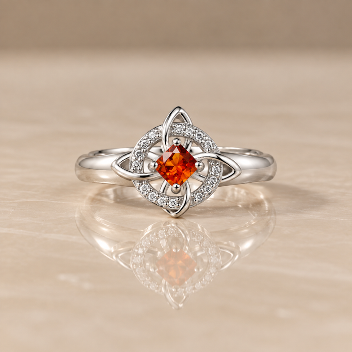 Birthstone Celtic Knot Ring
