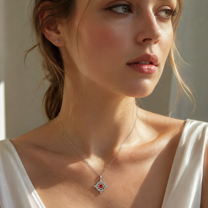 Birthstone Zircon Pendant Necklace