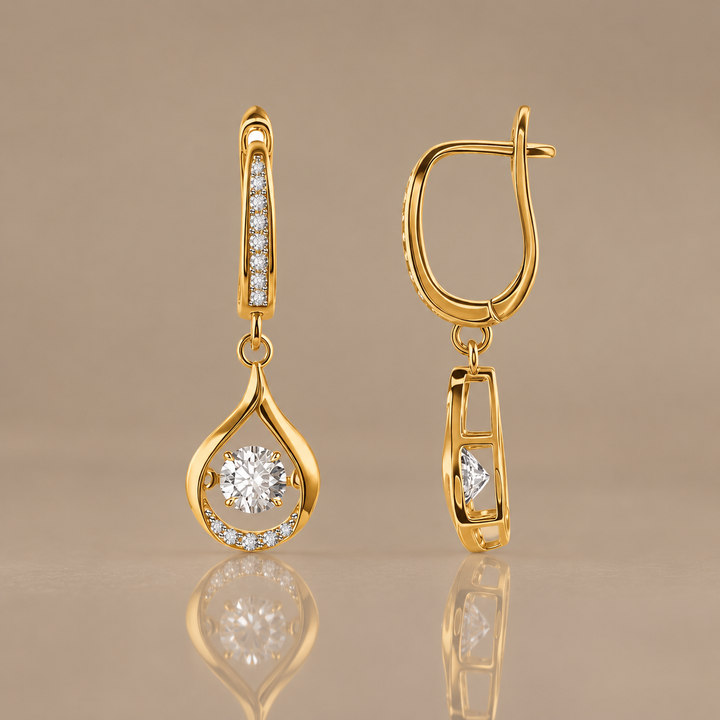 Teardrop Zircon Drop Earrings