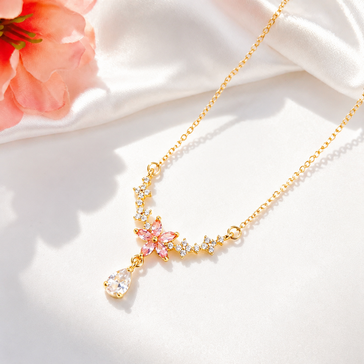 Star Flower Crystal Necklace
