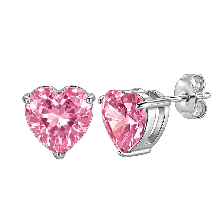Serene Heart Birthstone Studs