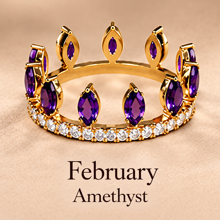 Convertible Birthstone Crown Ring