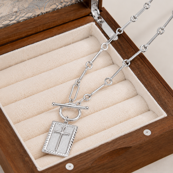 Cross Toggle Pendant Necklace