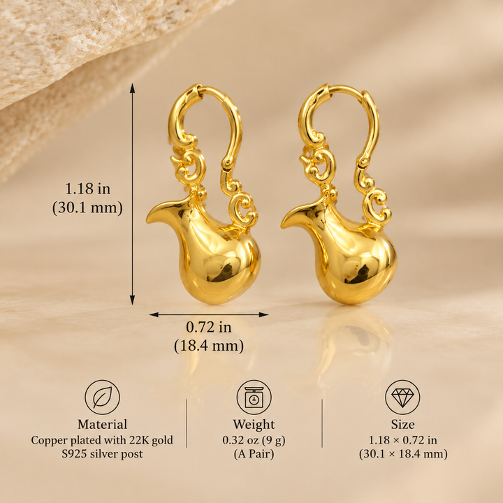 Vintage Teapot Drop Earrings