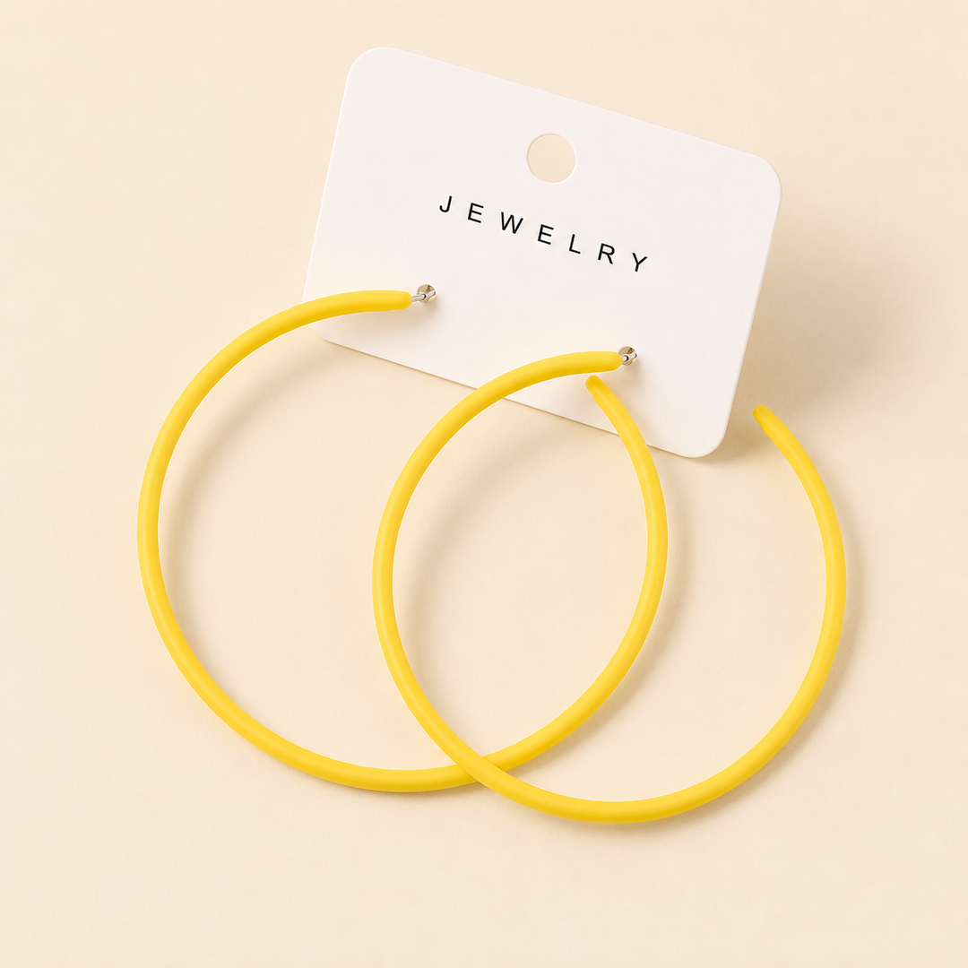 Colorful Large Hoop Earrings Set