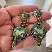 Vintage Dove Heart Jewelry Set
