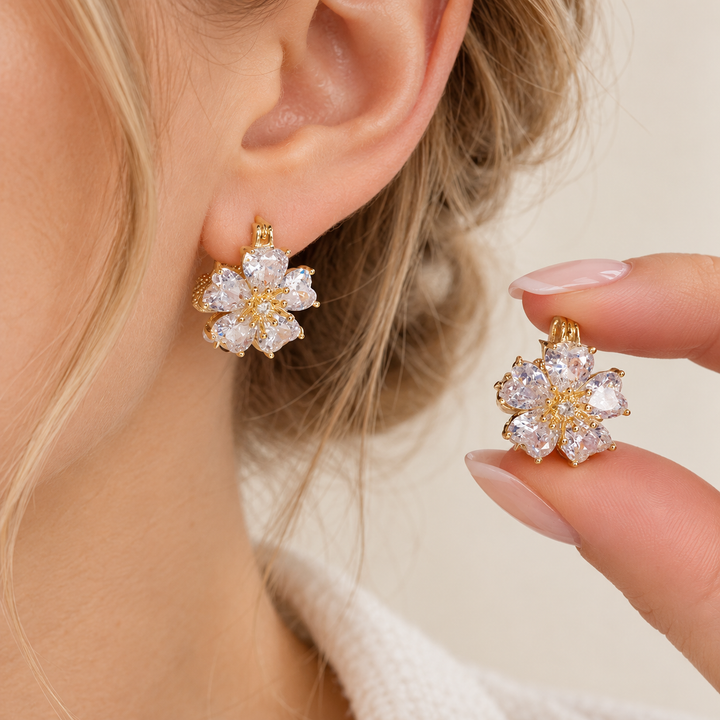 Luminous Blossom Double-Sided Earrings