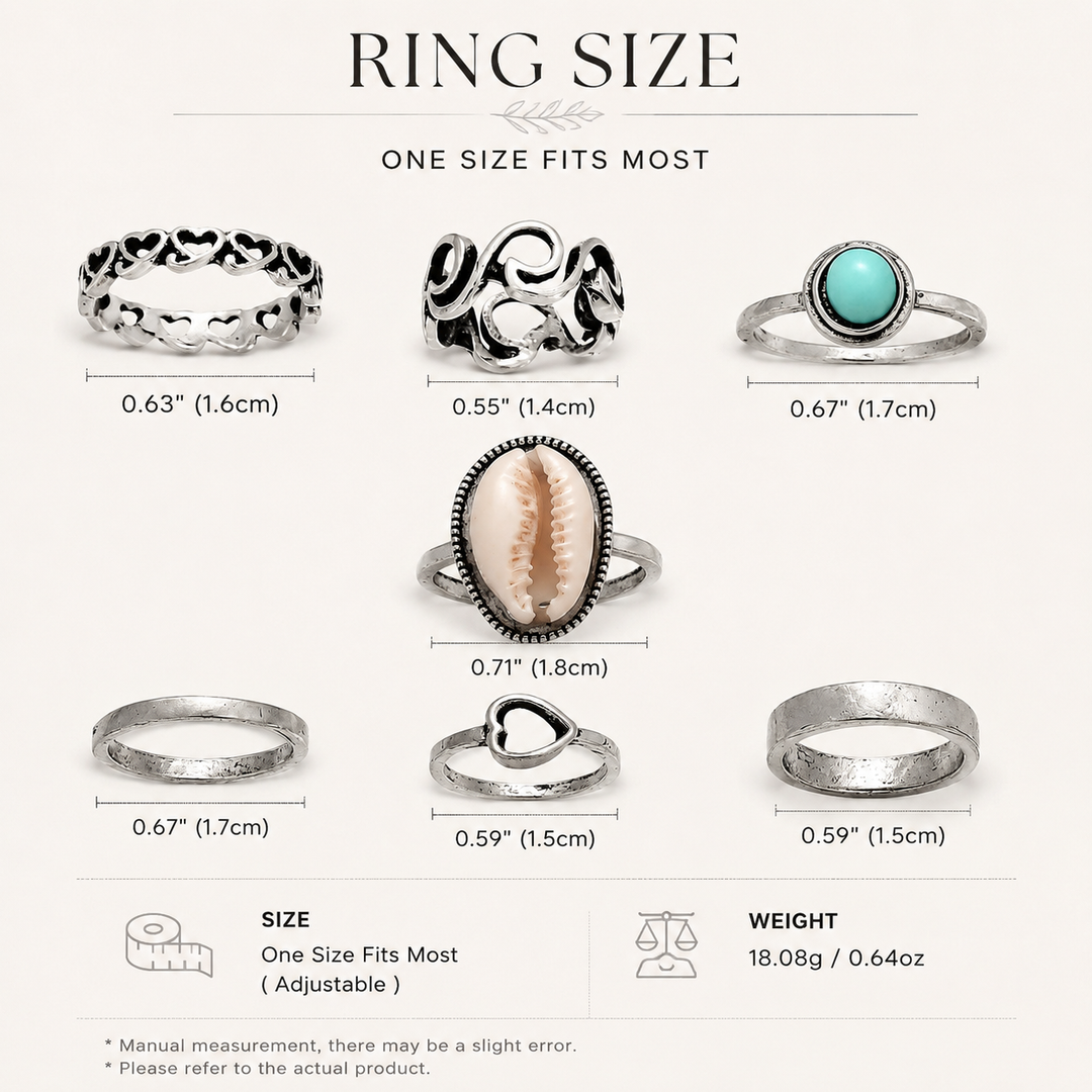 Ocean Soul Vintage Ring Set