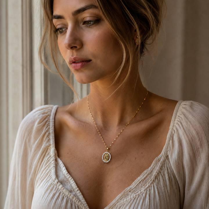 Sacred Halo Medal Necklace