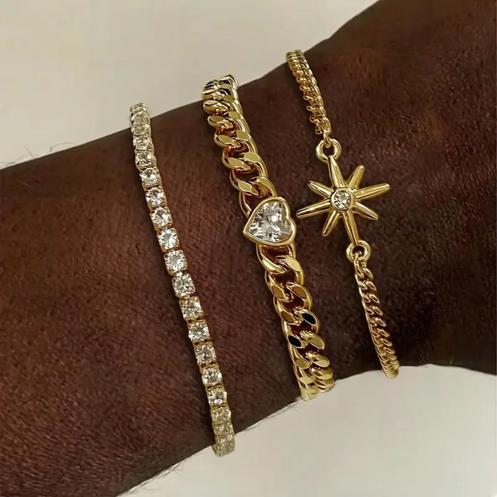 Golden Layered Charm Bracelet