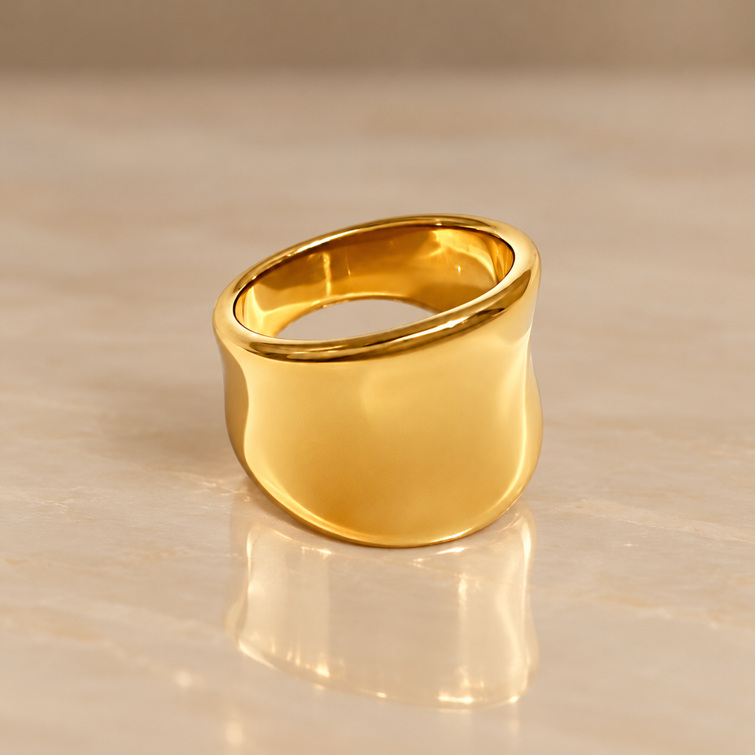 Sculptural Wave Statement Ring