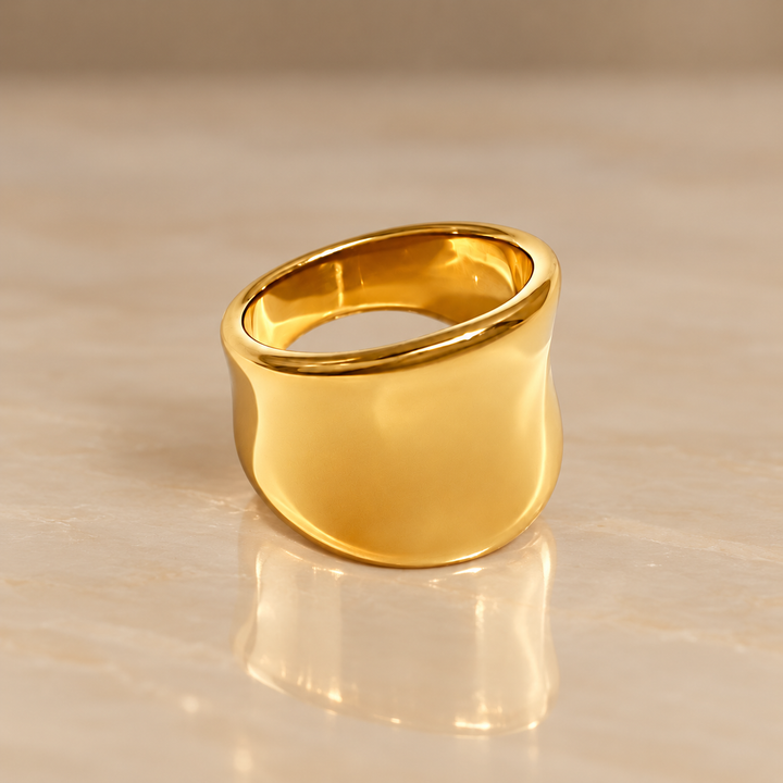 Sculptural Wave Statement Ring