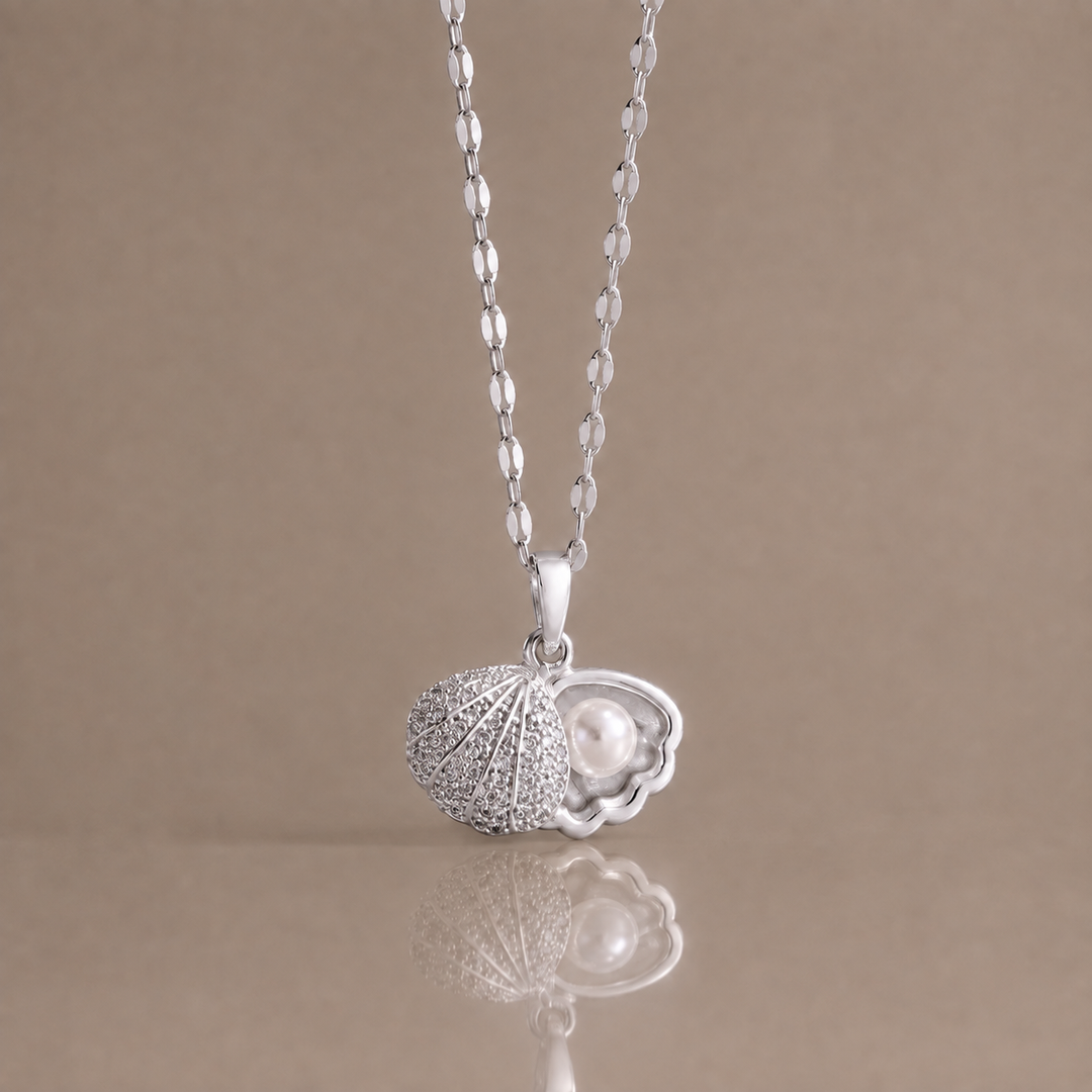 Pearl Shell Locket Necklace