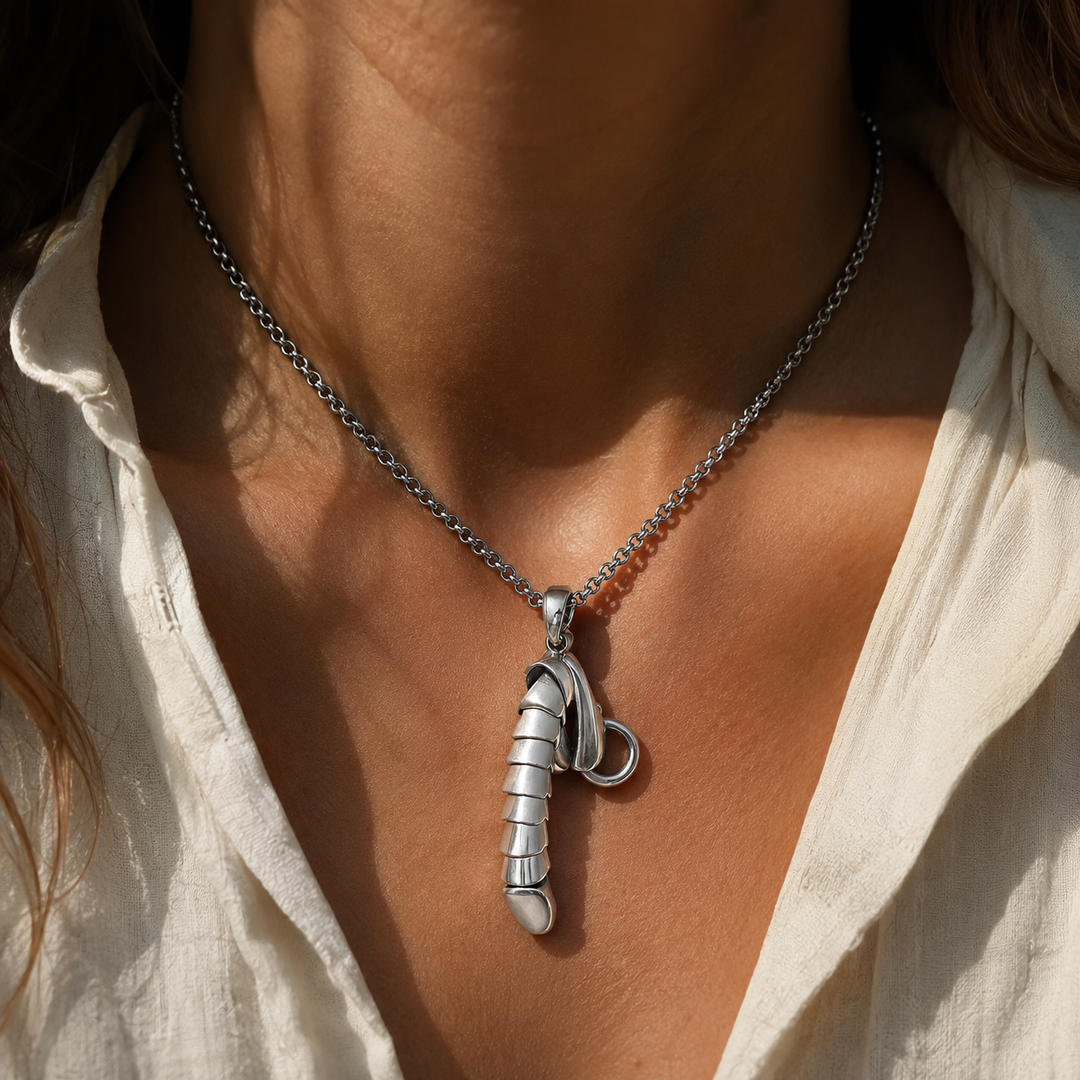 Articulated Mechanical Pendant Necklace