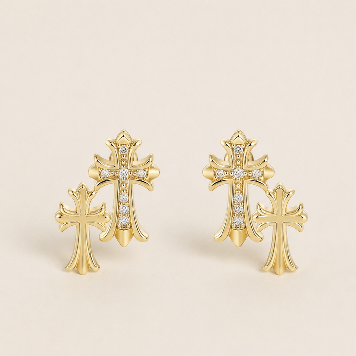 Cross Grace Stud Earrings