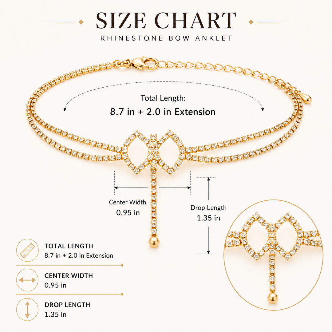 Pavé Drop Charm Anklet