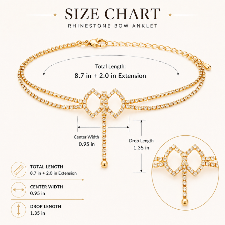 Pavé Drop Charm Anklet