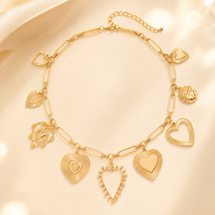 Vintage Heart Charm Necklace