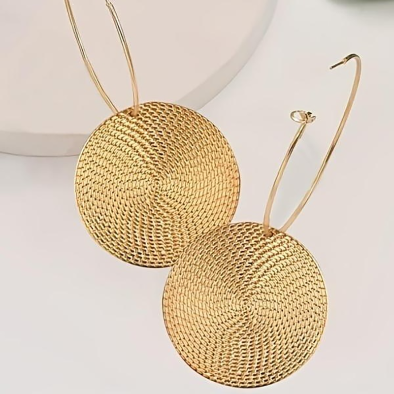 Aura Textured Hoop Earrings