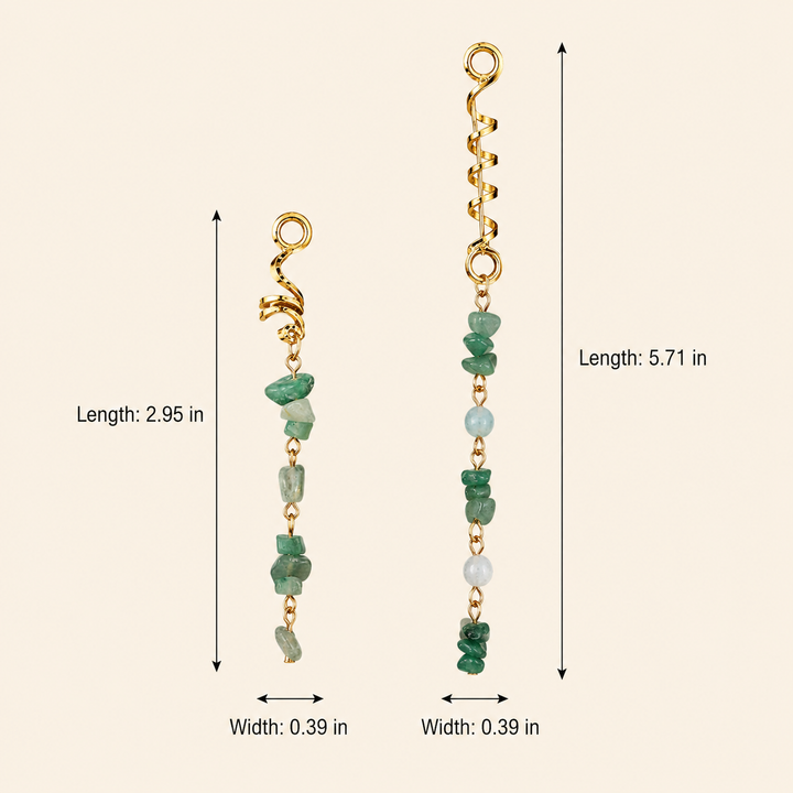 Emerald Bohemian Hair Chain