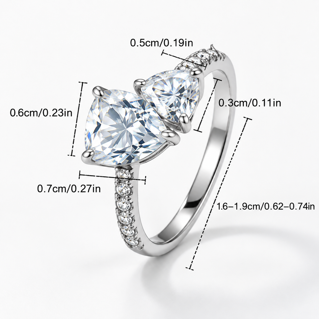 Toi et Moi Zircon Ring