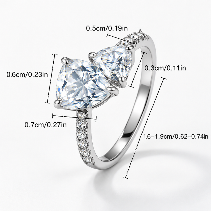 Toi et Moi Zircon Ring