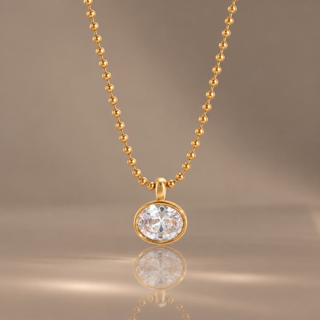 Luminous Bezel Pendant Necklace