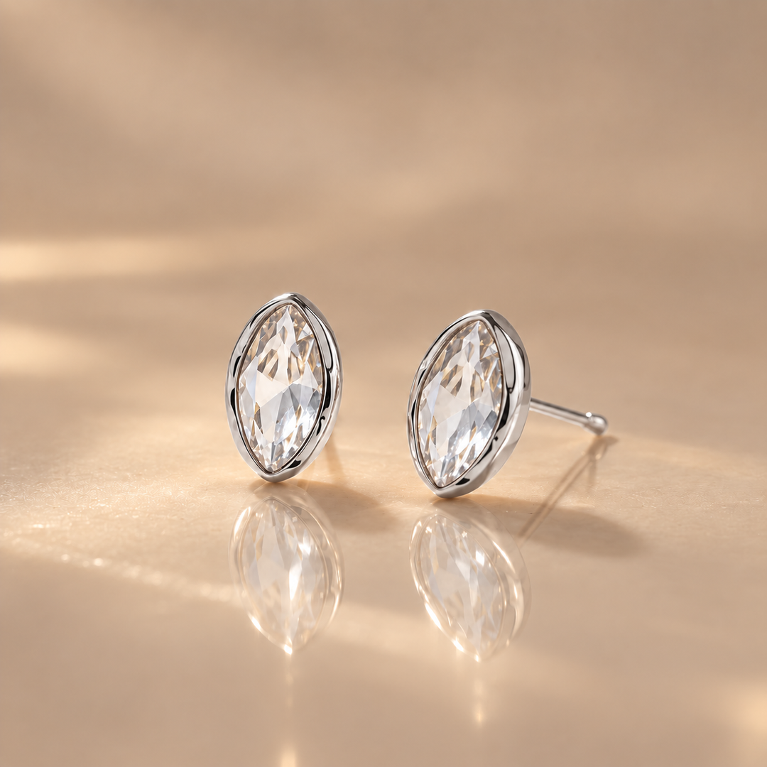Marquise Crystal Stud Earrings