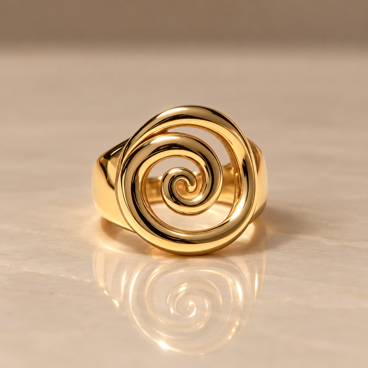 Spiral Infinity Statement Ring