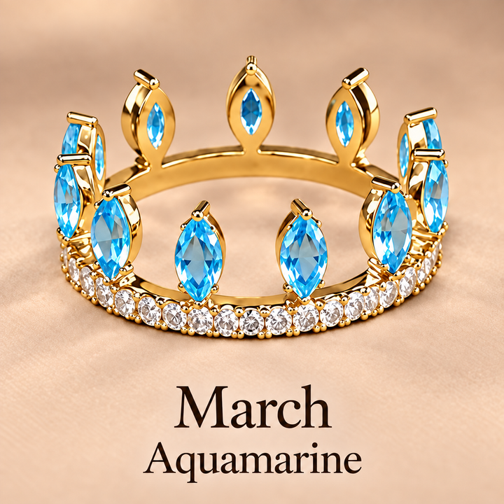 Convertible Birthstone Crown Ring