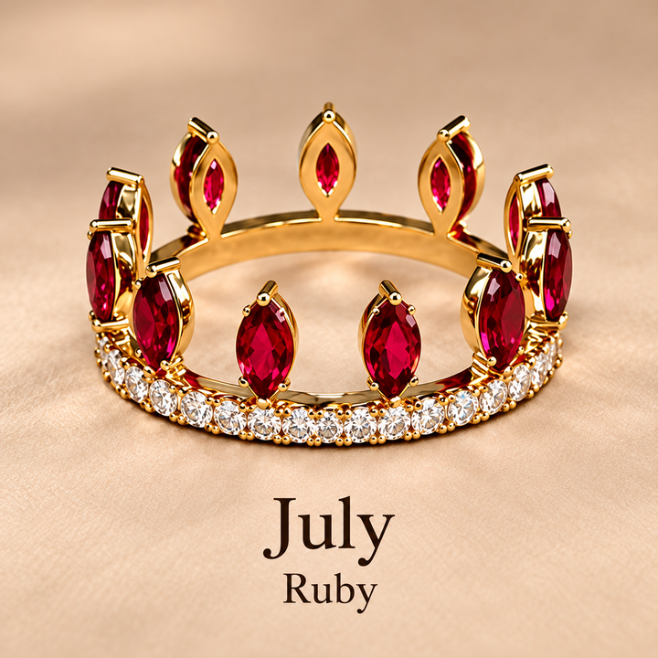 Convertible Birthstone Crown Ring