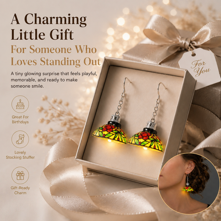 Colorful Tiffany Style Drop Earrings
