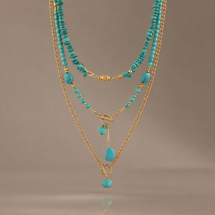 Turquoise Layered Boho Necklace
