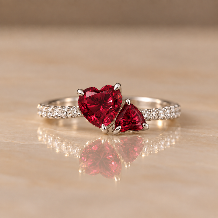 Toi et Moi Zircon Ring