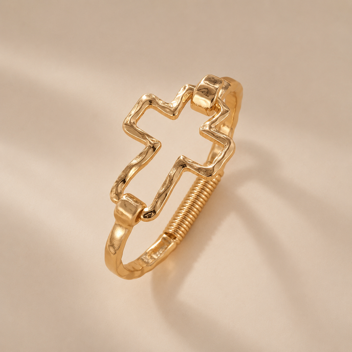 Vintage Cross Cuff Bracelet