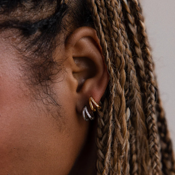 Double Curve Hoop Earrings