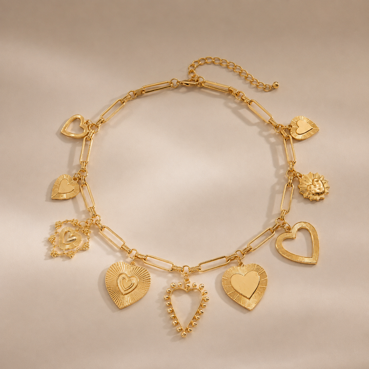 Vintage Heart Charm Necklace