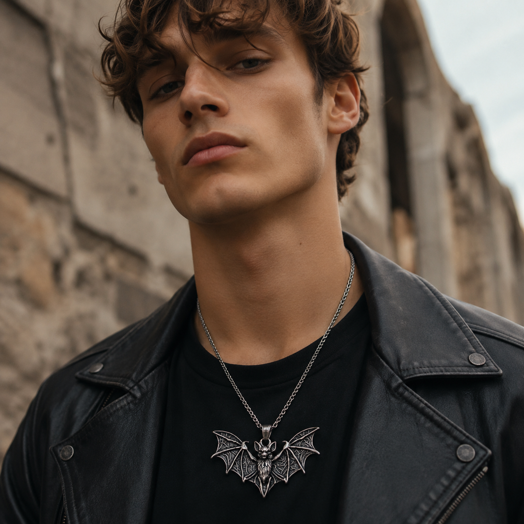 Gothic Bat Pendant Necklace