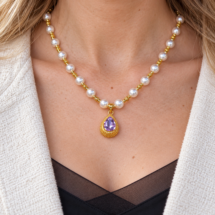 Elegant Teardrop Charm Necklace