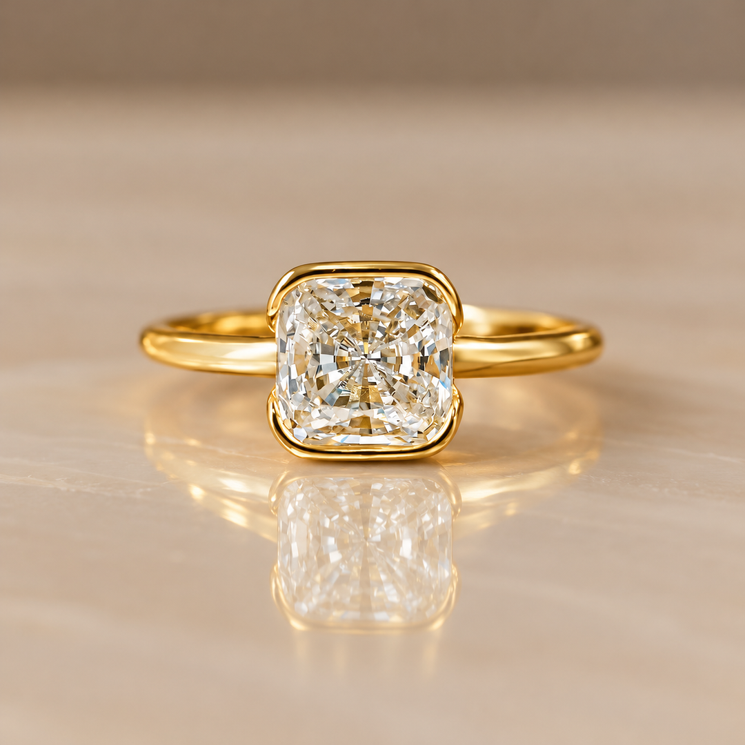 Lumina Cushion Solitaire Ring