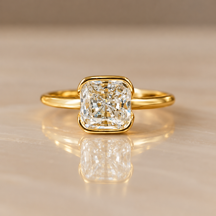 Lumina Cushion Solitaire Ring