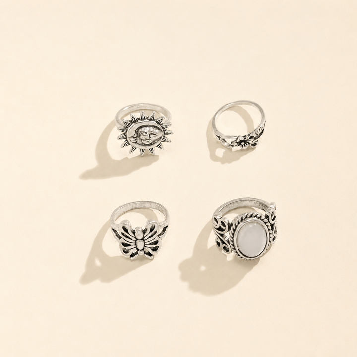 Vintage Mystic Statement Ring Set
