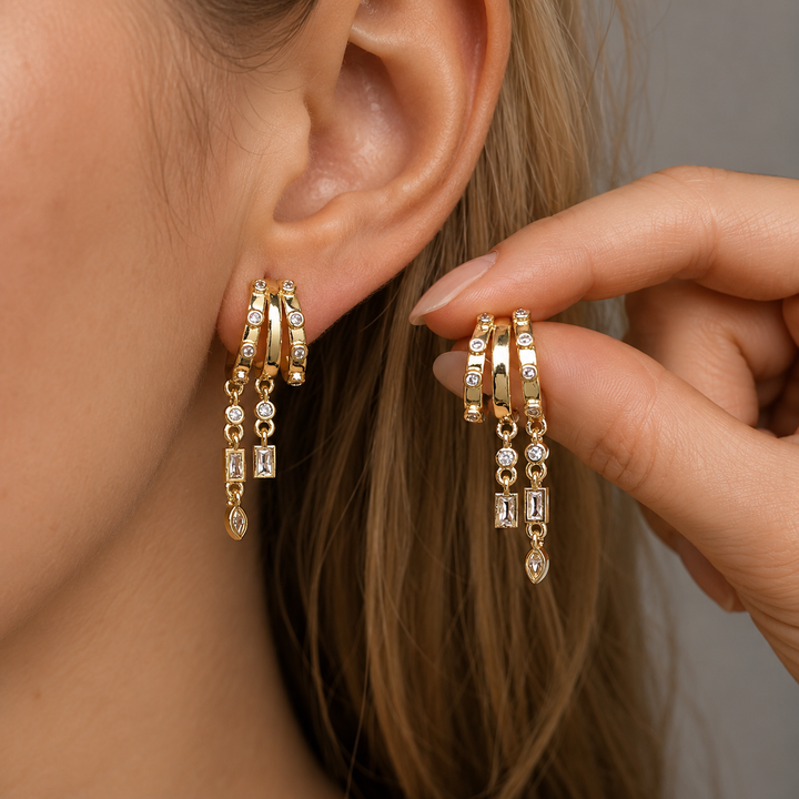 Celestial Chain Drop Earrings