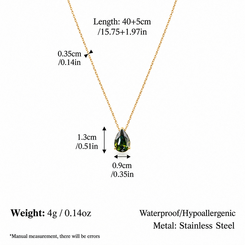Birthstone Teardrop Necklace